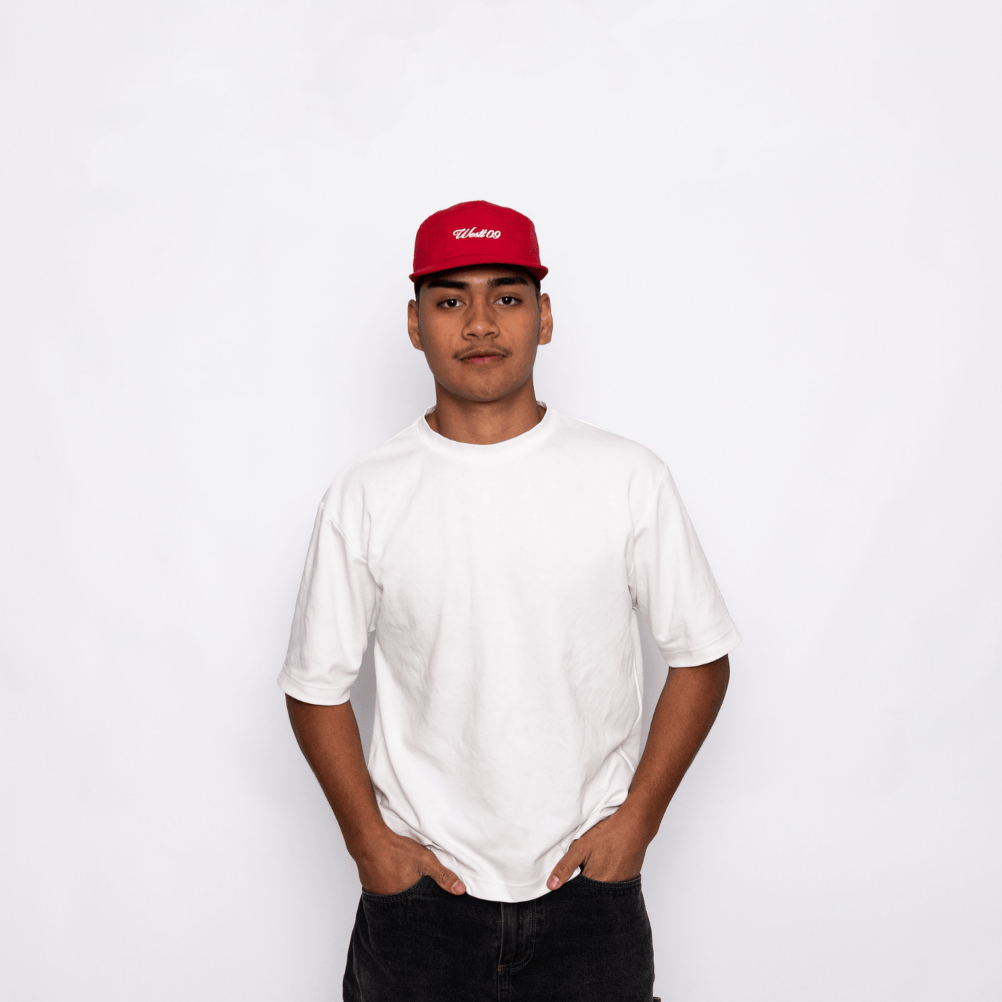 5 Panel Nylon - Red