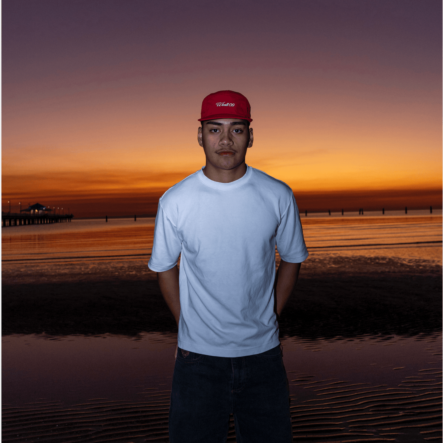 5 Panel Nylon - Red