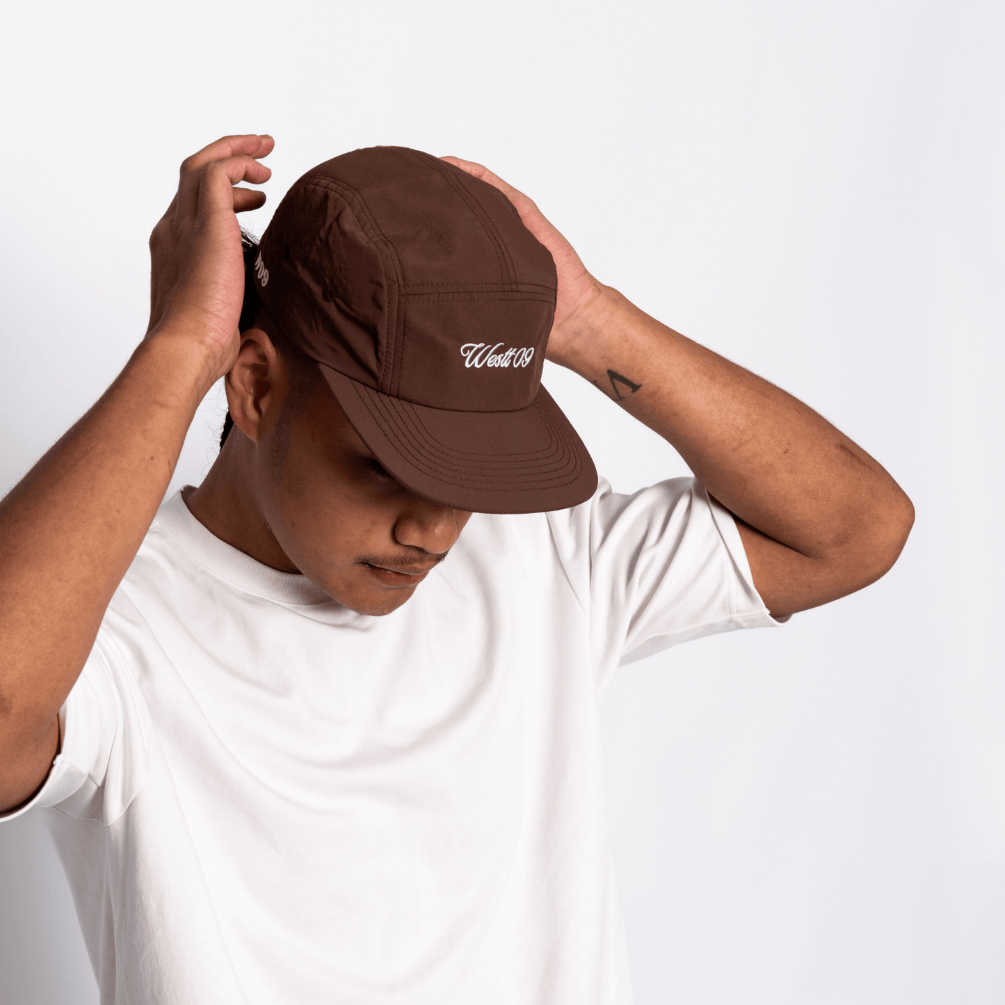 5 Panel Nylon - Brown